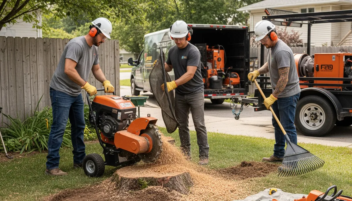 Bellevue, WA stump removal service clearing a yard for better use